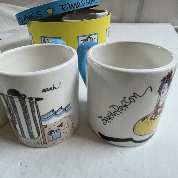 Emerson Signature Collection Beach Person 4 Assorted Mugs Boxed - Picture 6 of 11